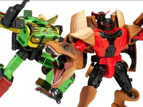 Фигурка Transformers Collaborative Jurassic Park x Transformers Tyrannocon Rex and JP93 Two-Pack HASBRO