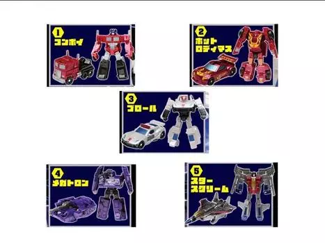 Фигурка Transformers EZ Collection Gum Wave 1 Box of 6 Figures Takara Tomy