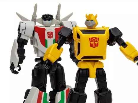 Фигурка Transformers Page Punchers Bumblebee and Wheejack 3" Figure Two-Pack with Comic Mcfarlane Toys