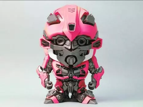 Фигурка Transformers: The Last Knight Super Deformed Figure DX 4" Pink Bumblebee Herocross