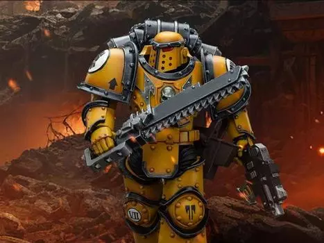 Фигурка Warhammer 40k Imperial Fists Legion MkIII Despoiler Squad Legion Despoiler with Chainsword 1/18 Scale Action Figure Joytoy