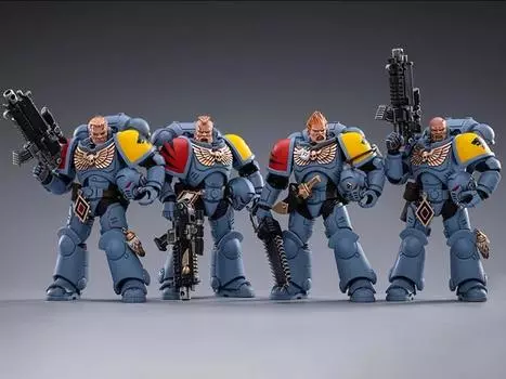 Фигурка Warhammer 40K Space Wolves Battle Hunter Pack Box of 4 1/18 Scale Figures Joytoy