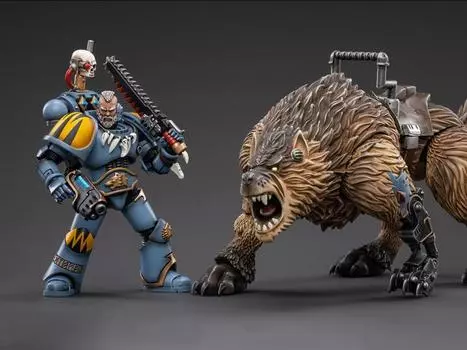 Фигурка Warhammer 40K Space Wolves Thunderwolf Cavalry Bjane 1/18 Scale Figure Joytoy