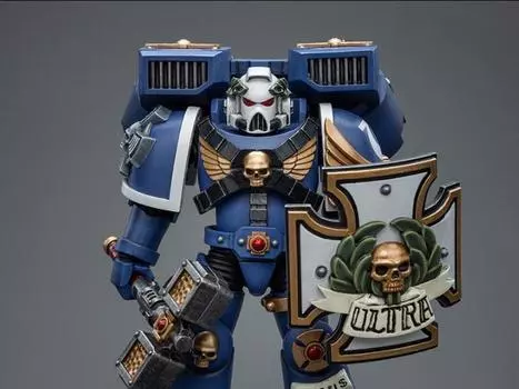 Фигурка Warhammer 40k Ultramarines Vanguard Veteran with Thunder Hammer & Storm Shield 1/18 Scale Action Figure Joytoy