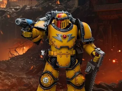 Фигурка Warhammer: The Horus Heresy Imperial Fists Legion MkIII Despoiler Squad Sergeant with Plasma Pistol 1/18 Scale Action Figure Joytoy