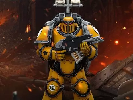 Фигурка Warhammer: The Horus Heresy Imperial Fists Legion MkIII Tactical Squad Legionary with Legion Vexilla 1/18 Scale Action Figure Joytoy