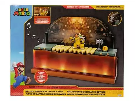 Фигурка World of Nintendo 2.5" Deluxe Bowser Battle Playset Jakks Pacific