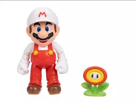 Фигурка World of Nintendo 4" Fire Mario with Fire Flower (Reissue) Jakks Pacific