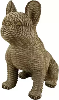 Фигурка животного Casablanca by Gilde "Мопс в имитации ротанга" 29х33х18 см, коричневый