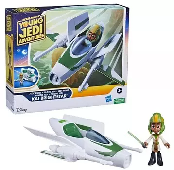 Фигурка «Звездные войны: Приключения молодого джедая» с космическим кораблем — Кай Брайтстар, F80145 Hasbro
