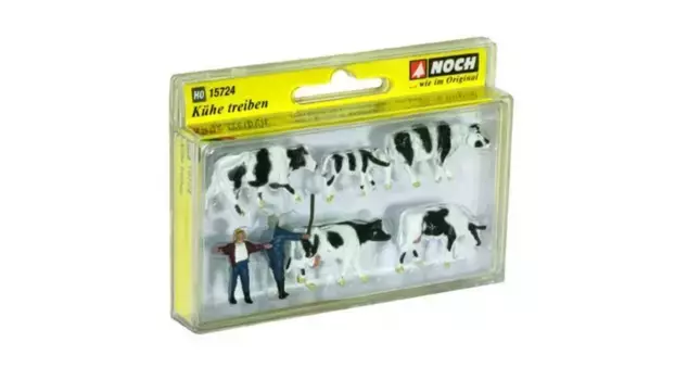 Фигурки h0 ездовые коровы, 2 фигурки плюс 5 коров Noch