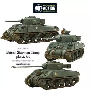 Фигурки Sherman V Tank Troop (2 Sherman V’S 1 Firefly) Warlord Games