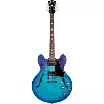 Фигурная полуполая электрогитара Gibson ES-335 Blueberry Burst ограниченной серии