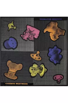 Фигурный квадратный платок Vivienne Westwood, черный