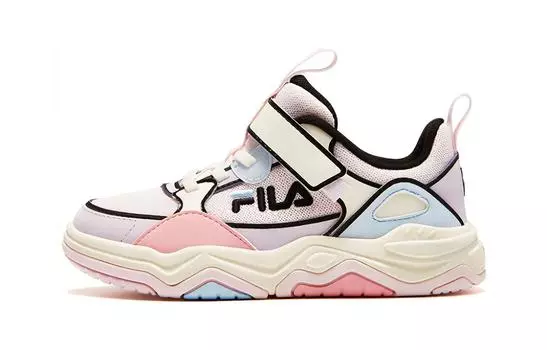 FILA Детские кроссовки для скейтбординга PS, White/Pink