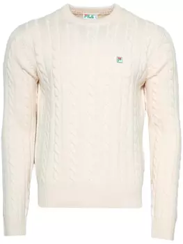 Fila джемпер фактурной вязки с круглым вырезом, белый