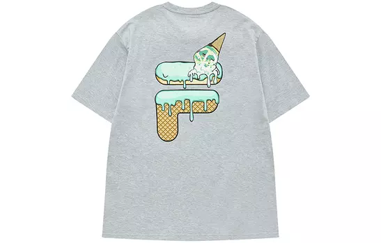 FILA FUSION Футболка ICECREAM унисекс, облачно-серая, серо-лиловая