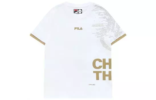 FILA FUSION Футболка с рукавами, женская, стандартная, белая