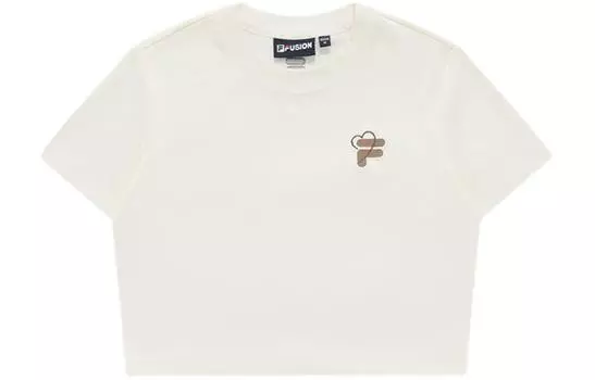 FILA FUSION Футболка с втачными рукавами, женская, имитация античного белого цвета