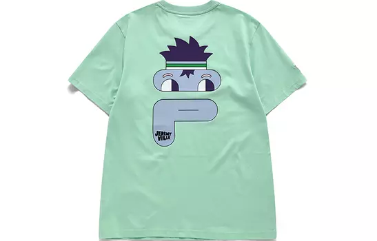 FILA FUSION Футболка унисекс малиново-фруктово-зеленая