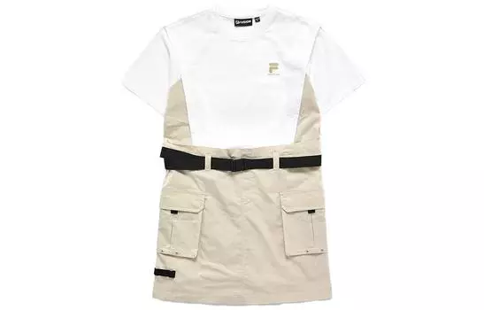 FILA FUSION Платье с короткими рукавами, белое женское