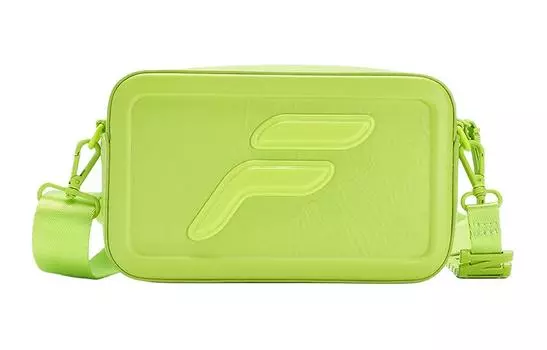 FILA FUSION Полиуретановая сумка для фотоаппарата, сумка через плечо, очень маленькая, унисекс, неоново-желто-зеленая