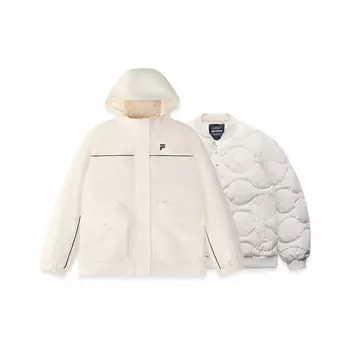 FILA FUSION Пуховик женский кленовый белый