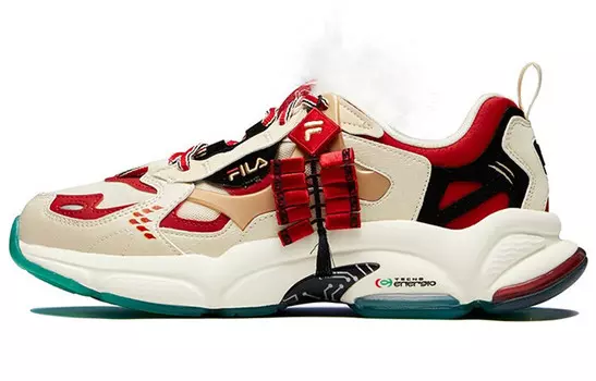FILA FUSION RJV Lifestyle Shoes Men Low-top Off-white/crimson