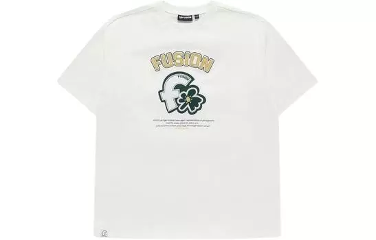 FILA FUSION Женская футболка Cloud White с заниженной линией плеч