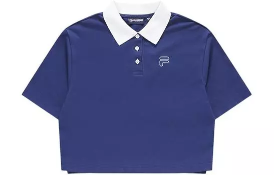 FILA FUSION Женская рубашка-поло серии FOB Zheng Ke синего цвета