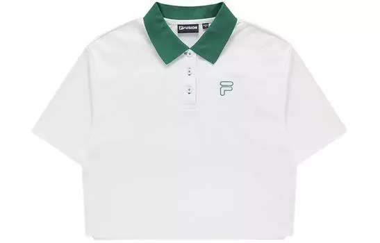 FILA FUSION Женская рубашка-поло серии FOB, стандартная белая