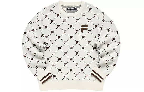 FILA FUSION Женский свитер серии FOB, имитация античного белого цвета