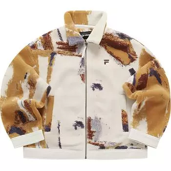 FILA FUSION Женское пальто на бархатной основе, серо-пшеничного цвета