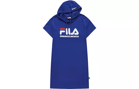 FILA FUSION Женское платье с короткими рукавами синего цвета