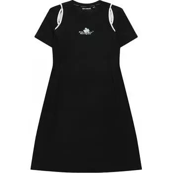 FILA FUSION Женское платье с короткими рукавами, цвет «угольно-черный»