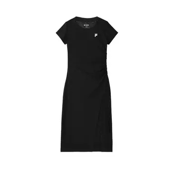 FILA FUSION Женское платье с короткими рукавами, цвет «угольно-черный»