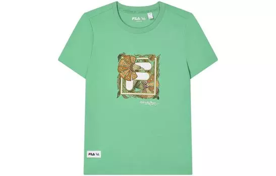 FILA Футболка x V&A LIANMINGKUAN, женская, цвет «фруктовый молочный зеленый»