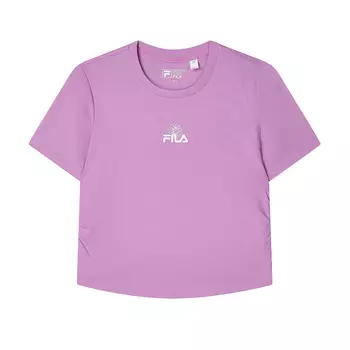 FILA Футболка женская фиолетово-глиняно-красные