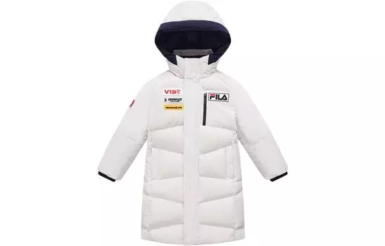 FILA Kids Пуховик/пуховик, цвет Cloud White/Bliss Pink/Green