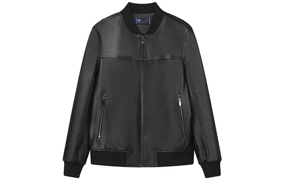 FILA Мужская кожаная куртка, цвет Black