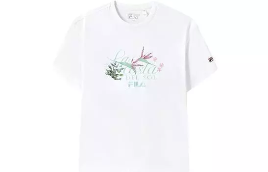 FILA Обычная женская футболка, стандартная белая