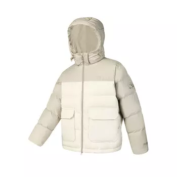 FILA Пуховик для фитнеса унисекс цвета миндаля и хаки