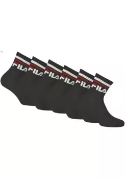 Fila Sports Socks (6 пар), классические спортивные носки для тенниса, черный