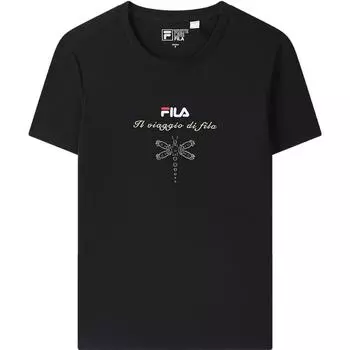ФИЛА Женская футболка FILA, цвет Black