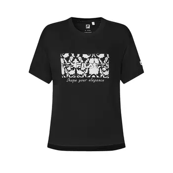 ФИЛА Женская футболка FILA, цвет Black