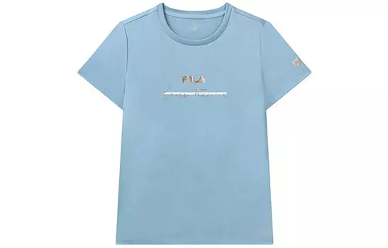 ФИЛА Женская футболка FILA, цвет Cold smoke blue