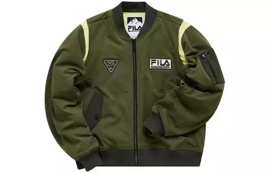 FILA Женская стеганая куртка, цвет темно-зеленый травянистый