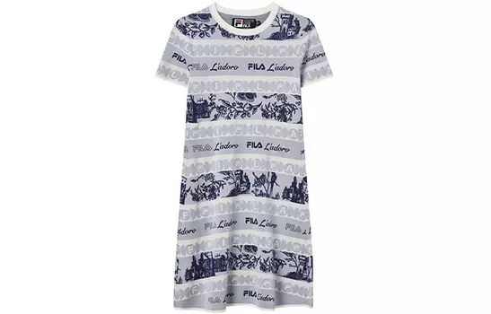 FILA Женские платья с короткими рукавами, цвет Allover Print