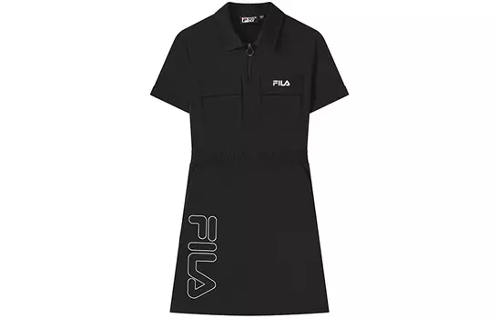 FILA Женские шорты-платье с рукавами, цвет Black