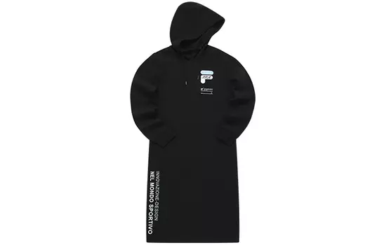 FILA Женское платье с длинными рукавами, цвет Black